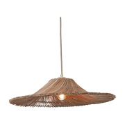 Suspension en rotin et abat-jour naturel 53x11cm Cancun - Good & Mojo