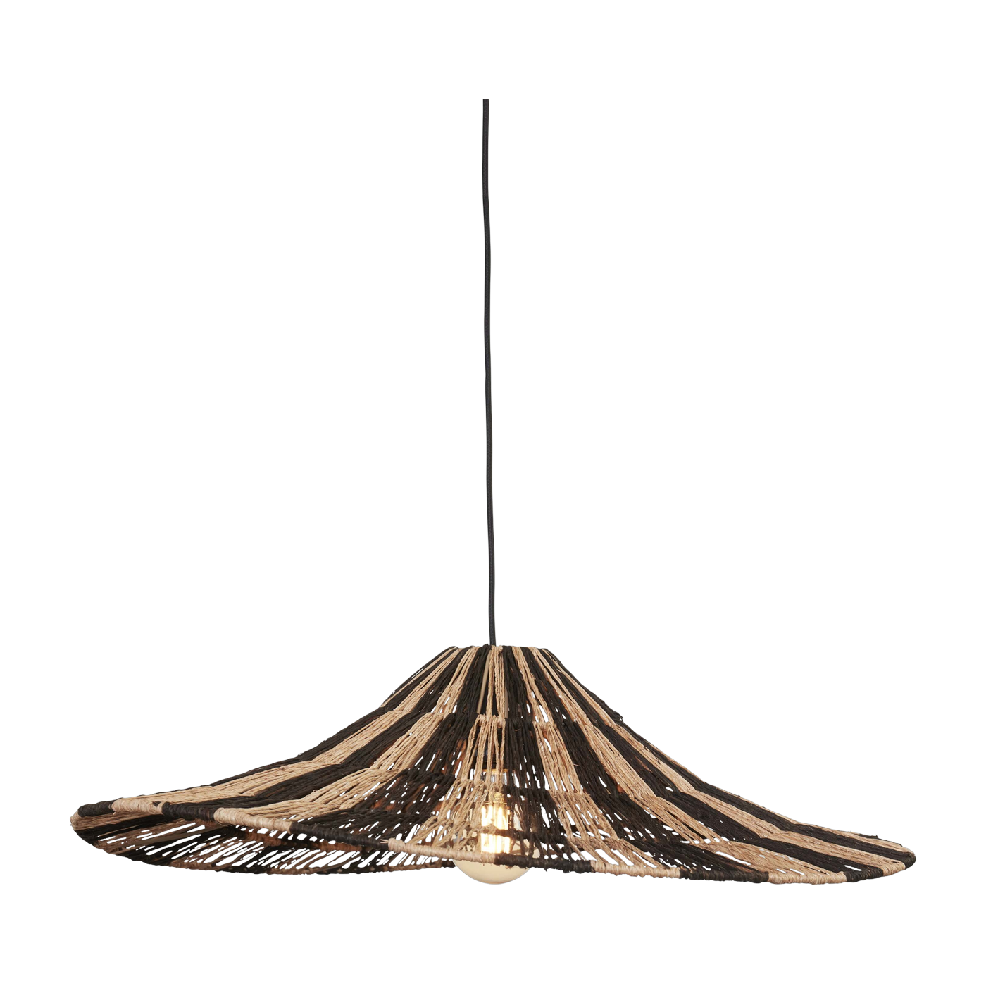 Black and natural jute pendant 65x20cm Cuzco - Good & Mojo