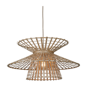 Suspension en bambou abat-jour naturel 57x27cm Machu Picchu - Good & Mojo