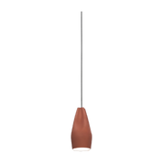 Lampada a sospensione in terracotta e bianco 11, 5x26cm Pleat Box 13 - Marset