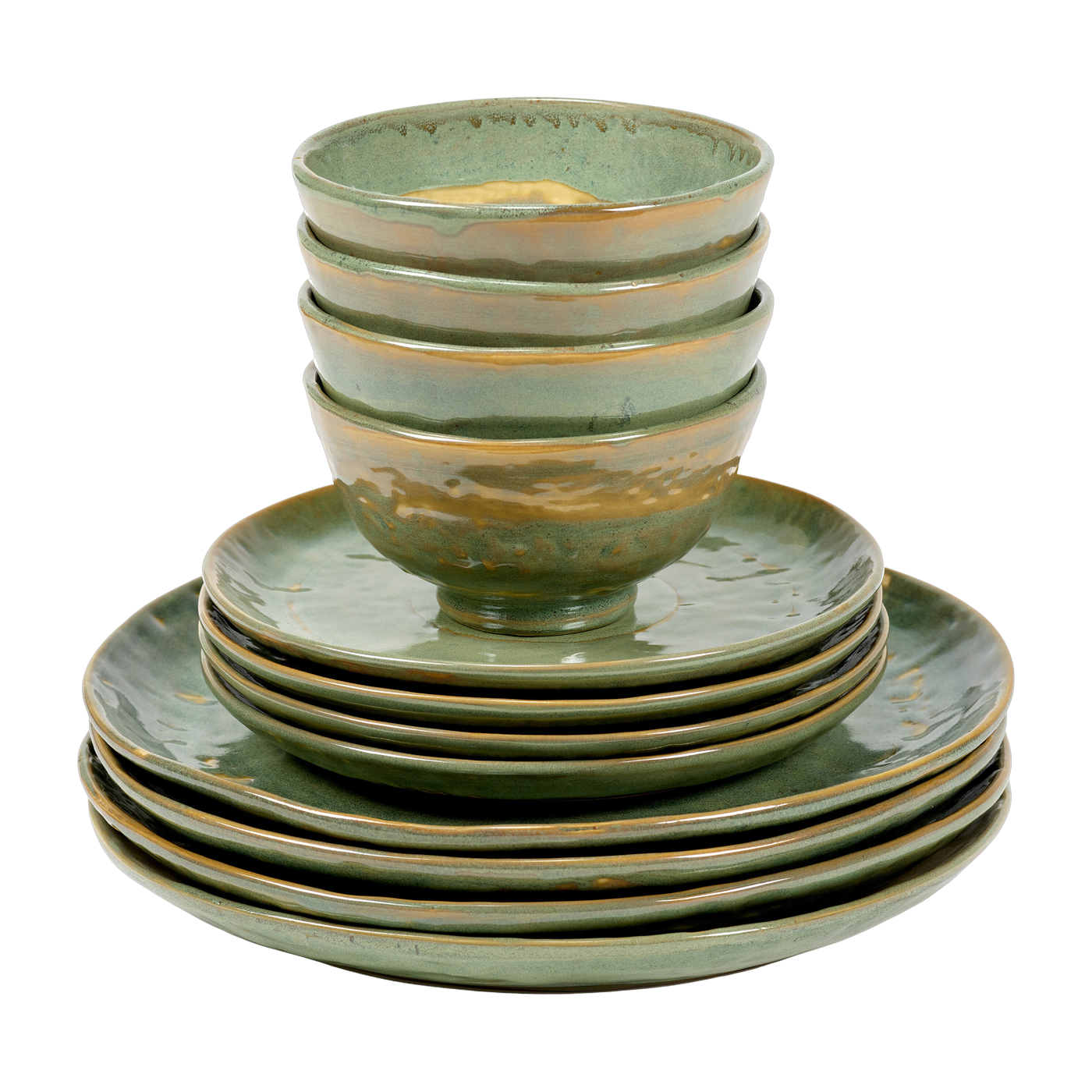 Set de vaisselle 12 pièces en grès seagreen Pure - Serax