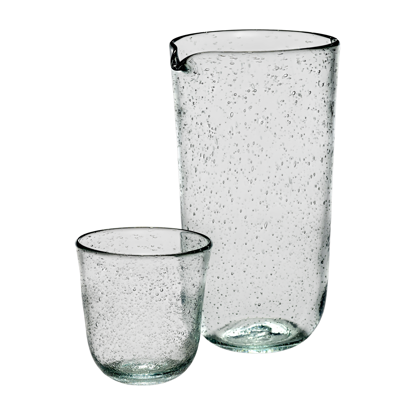 Carafe et 4 verres en verre transparent Pure - Serax