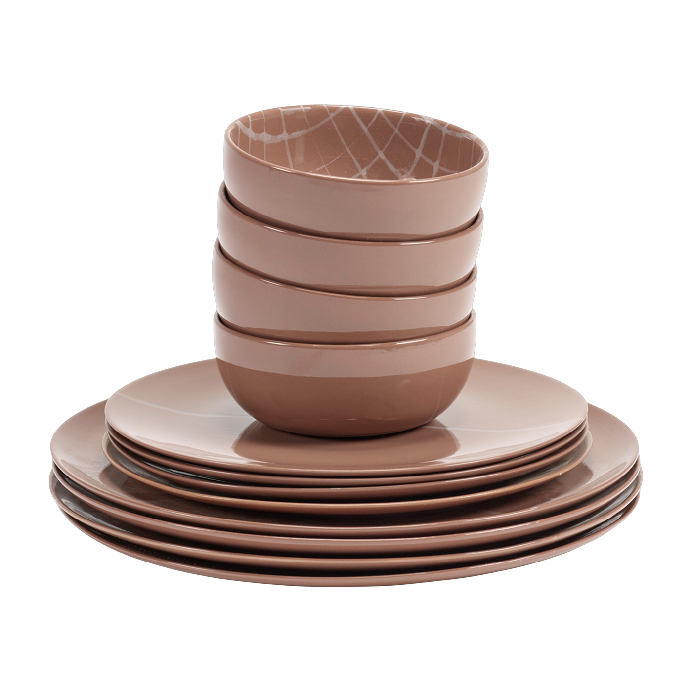 Set de vaisselle de 12 pièces en porcelaine sienna Zuma - Serax