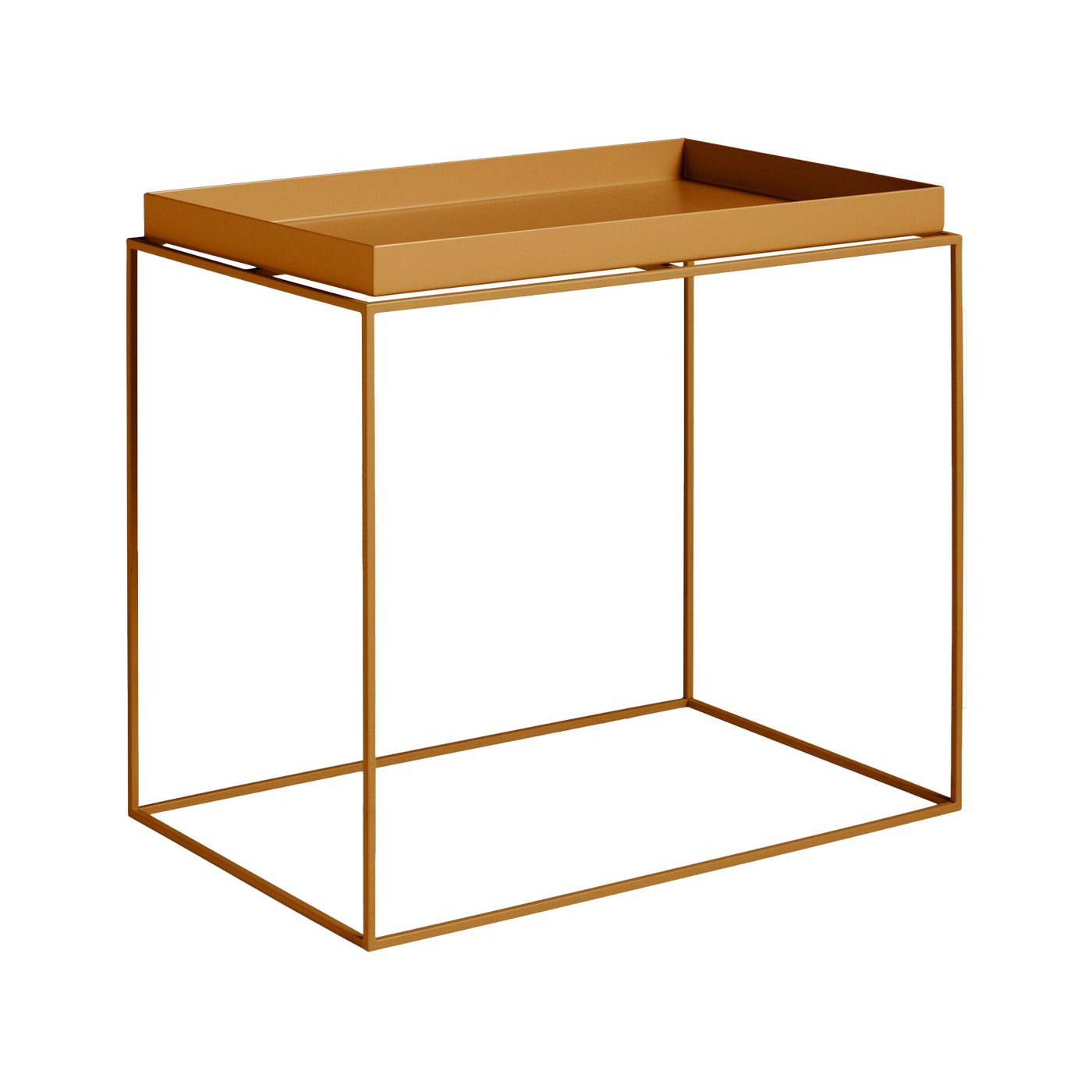 Table d'appoint rectangulaire en métal caramel 40 x 60 x 54 cm Tray - HAY