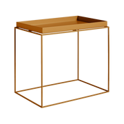 Mesa auxiliar rectangular de metal caramelo 40 x 60 x 54 cm Tray - HAY