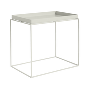 Table d'appoint rectangulaire en métal gris 40 x 60 x 54 cm Tray - HAY