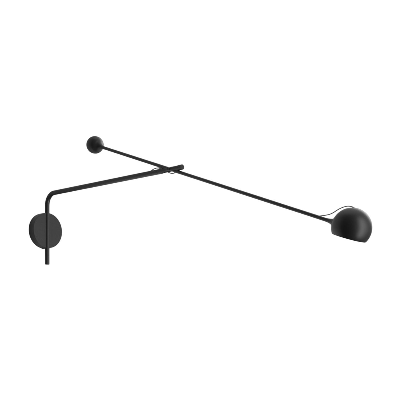 تطبيق جداري بذراع من الفولاذ الرمادي الغامق 110 سم Ixa - Artemide