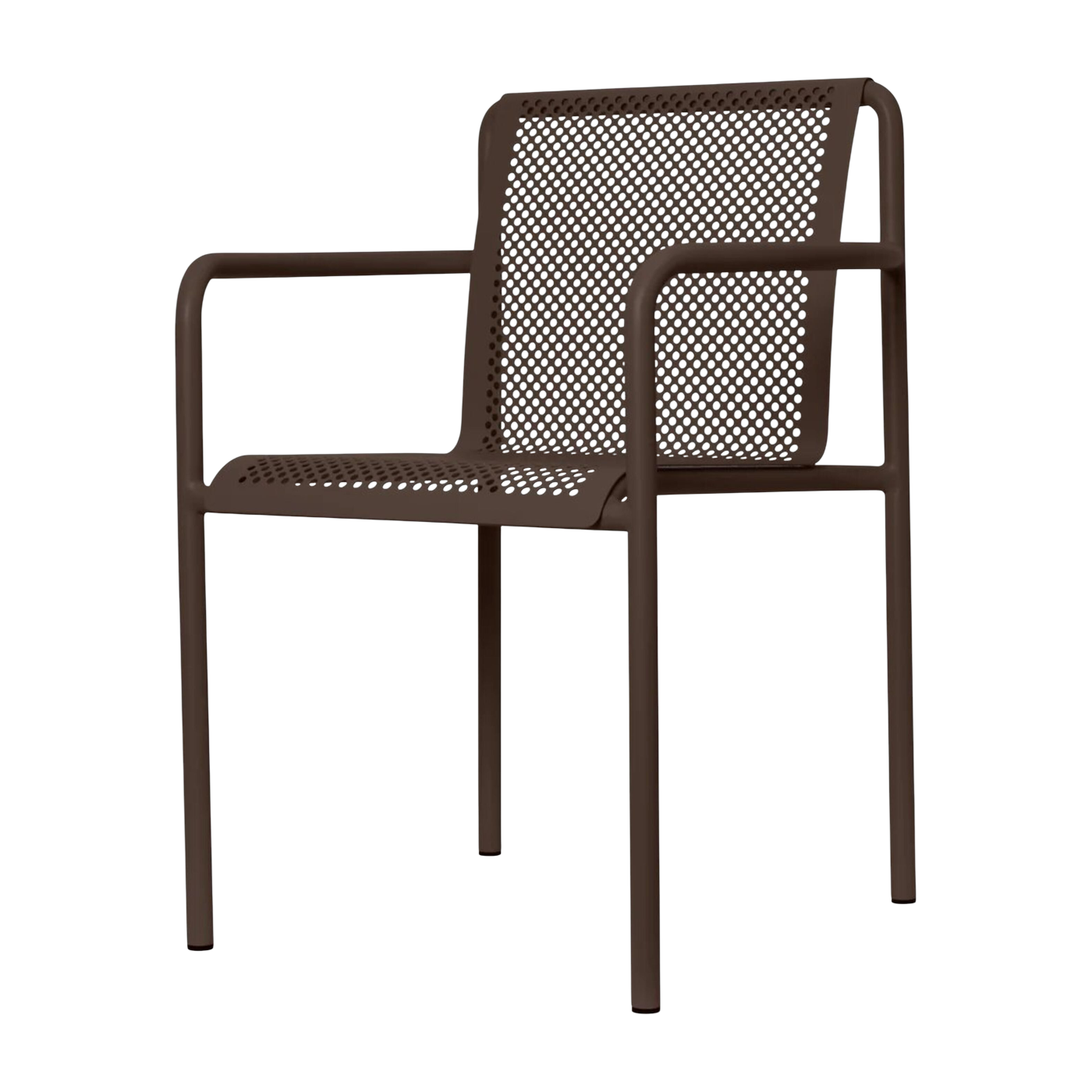 Sedia in acciaio marrone con braccioli 80x60cm Dapple - Ferm living