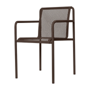 Sedia in acciaio marrone con braccioli 80x60cm Dapple - Ferm living