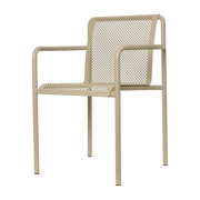 Stahlstuhl beige mit Armlehnen 80x60cm Dapple -. Ferm living
