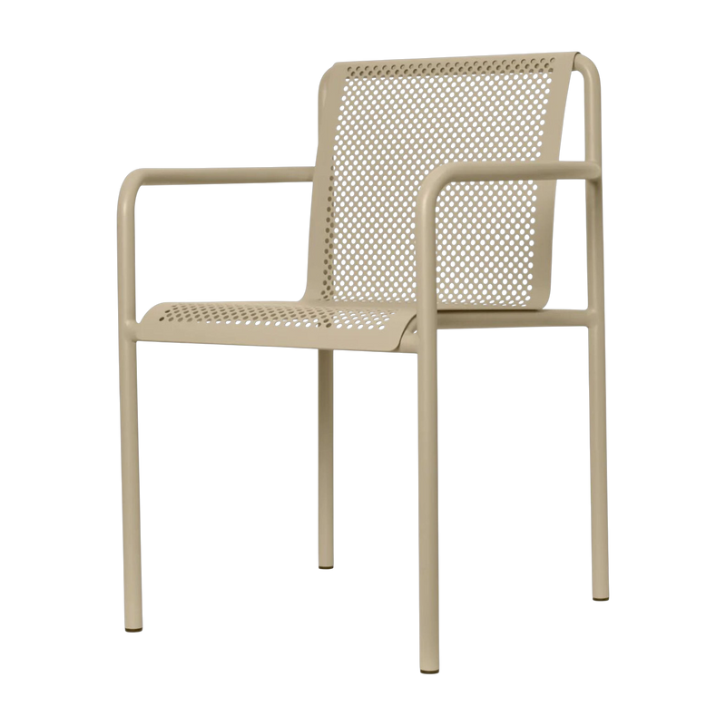 كرسي من الفولاذ بيج مع مساند للذراعين 80x60cm Dapple - Ferm living