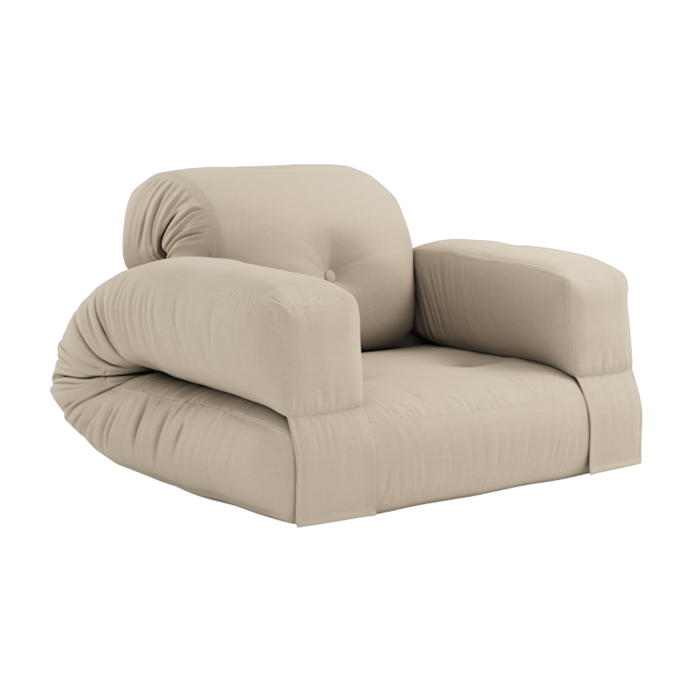 Sillón de exterior acrílico beige 122x90x70cm Hippo - Karup Design