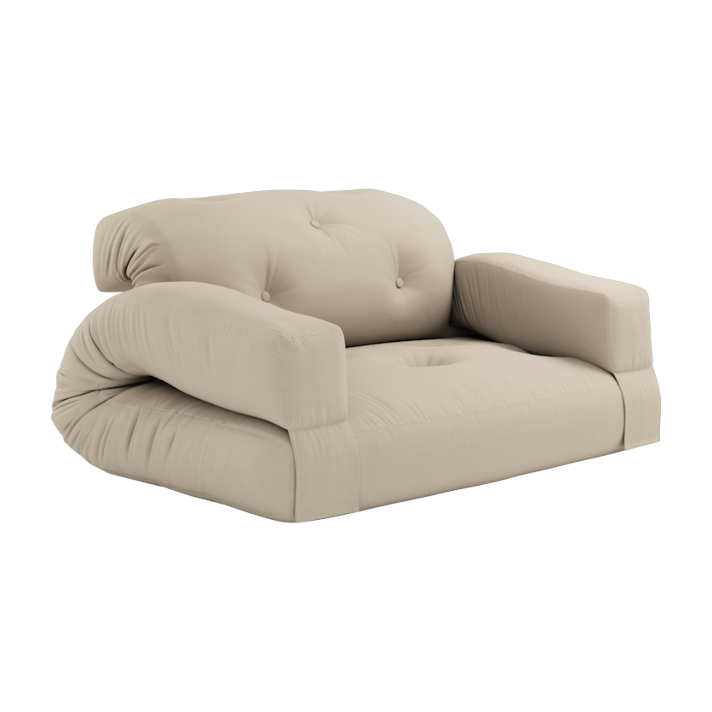 Sofá acrílico de exterior beige 122x140x70cm Hippo - Karup Design