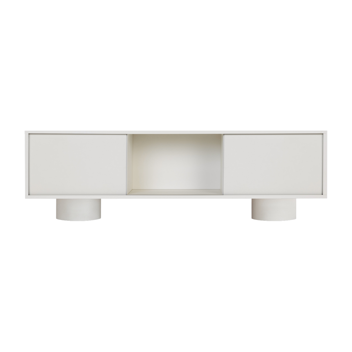 Porta tv in acciaio grigio mandorla 160cm Taro - noo. ma