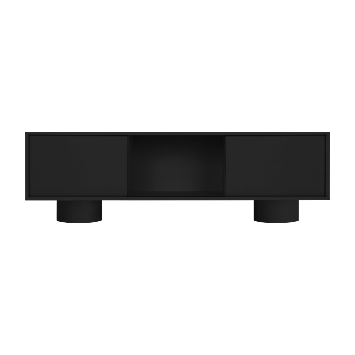 TV-Möbel aus schwarzem Stahl Vulkan 160cm Taro - noo. ma