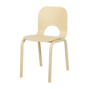 Chaise en hêtre et acier jaune beurre 78,3cm Atto - noo.ma