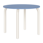 Dining table ronde in frosted blue ash and desert beige legs 100cm Meko - noo. ma