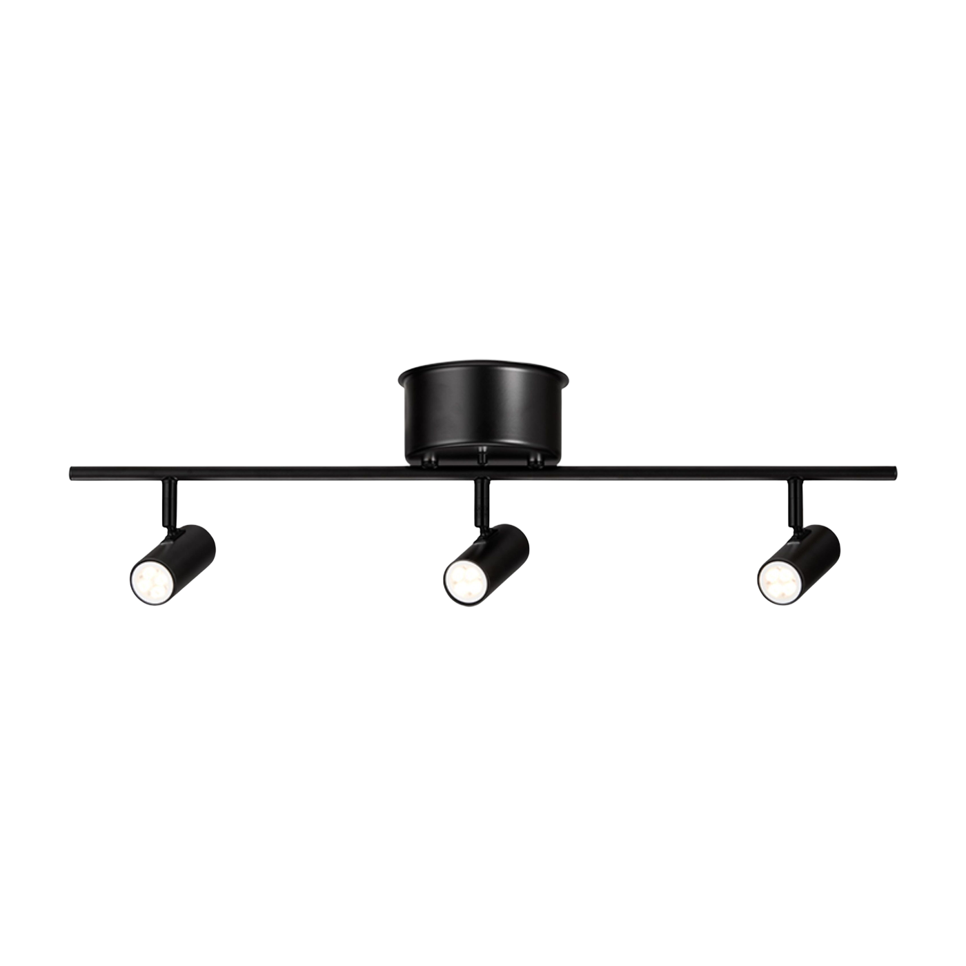 3-branch ceiling light in black metal 66. 4cm Track Cato - Belid