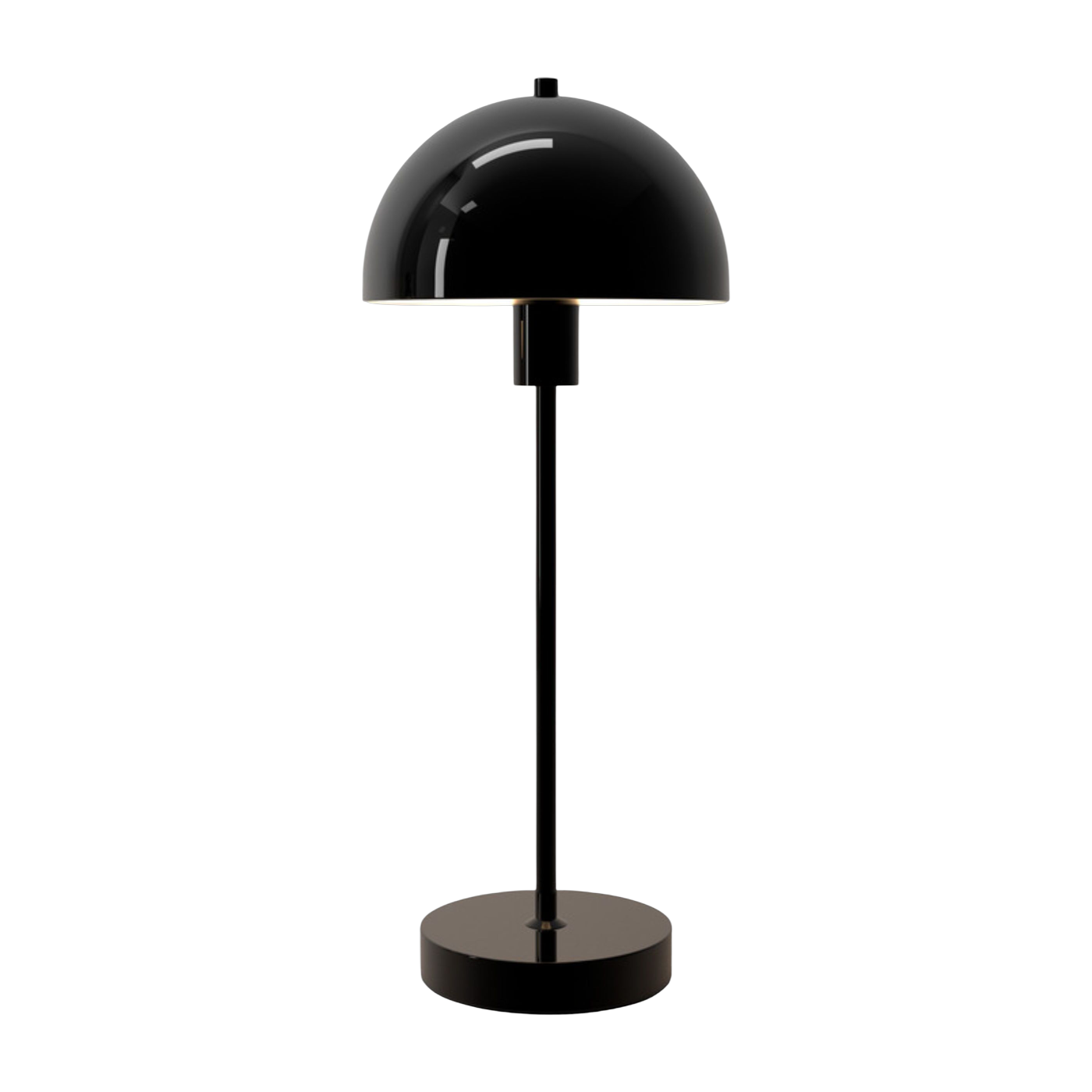 Lampe de table en métal brillant noir 50cm Vienda - Herstal