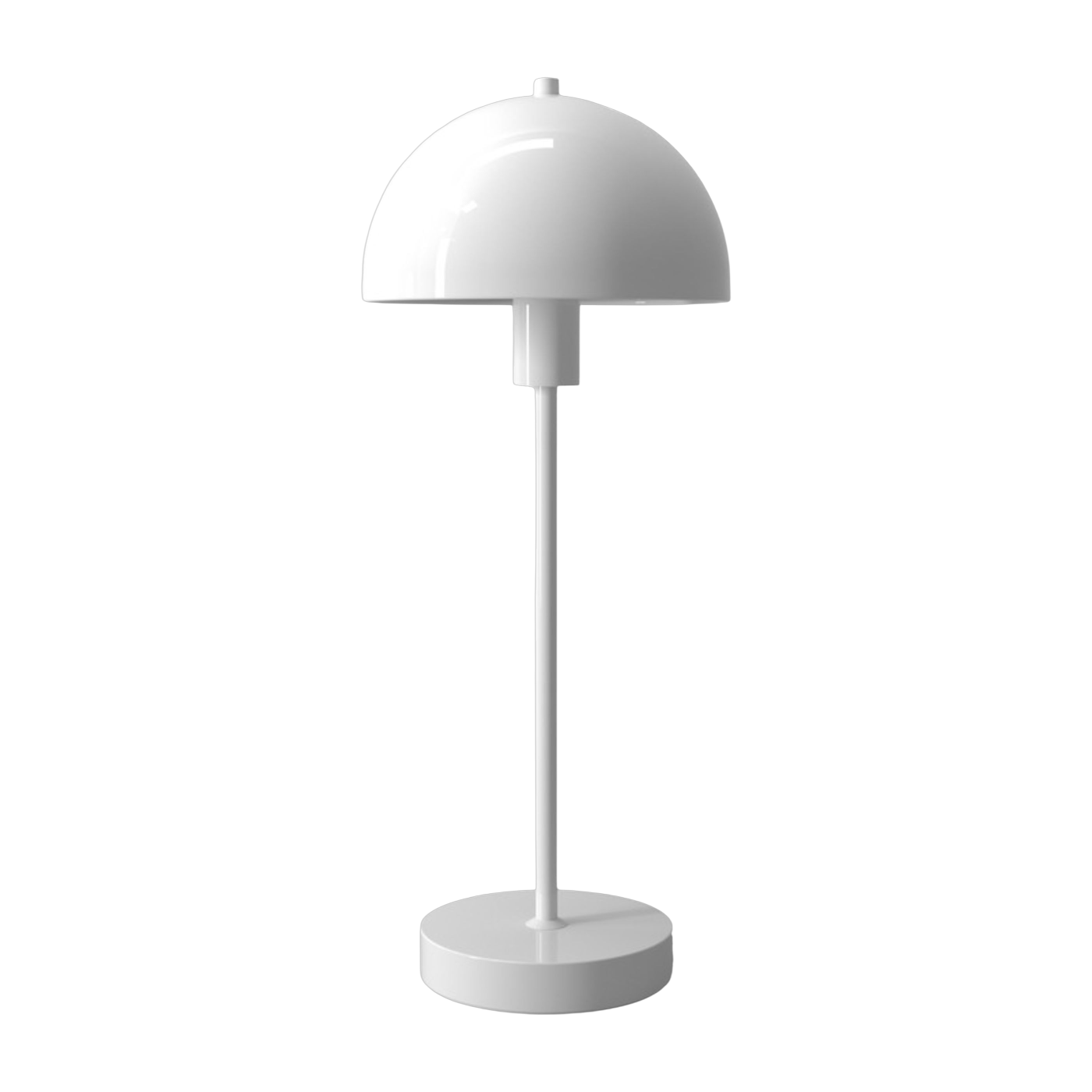 Tischlampe aus Metall brillant weiß 50cm Vienda - - Herstal