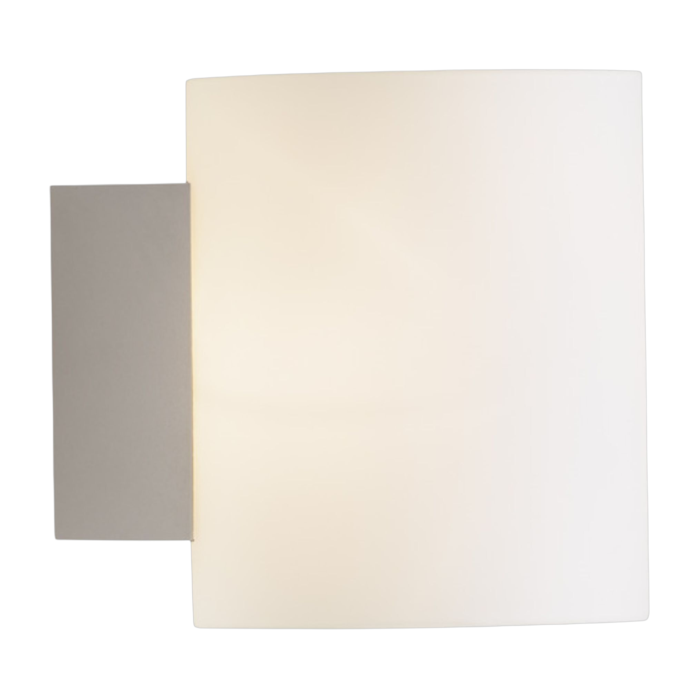 Applique murale de salle de bain en métal blanc et verre opale 12x10cm Evoke - Herstal