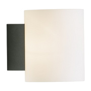 Applique da bagno in metallo antracite e vetro opale 12x10cm Evoke - Herstal