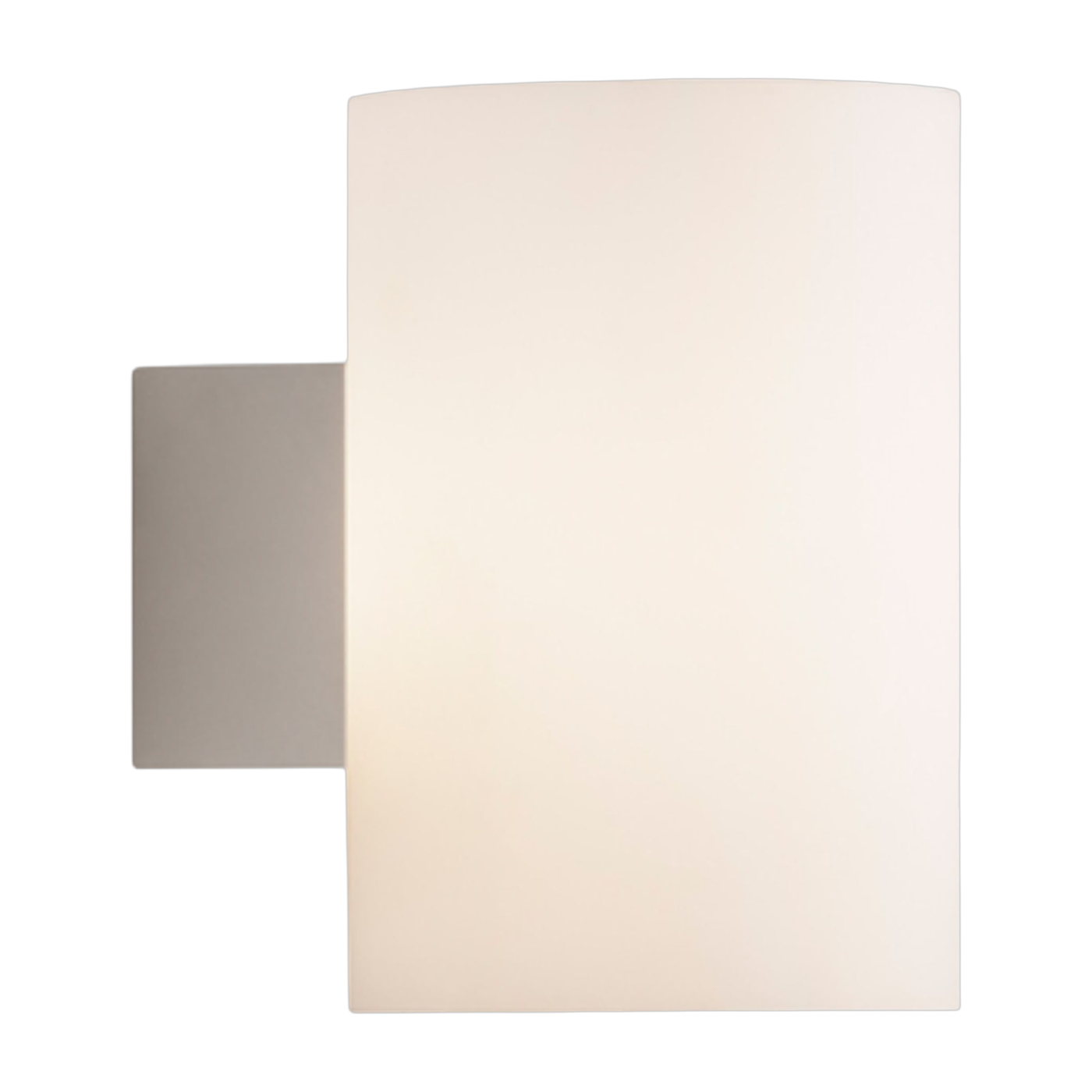 Applique murale de salle de bain en métal blanc et verre opale 16x18x12cm Evoke - Herstal