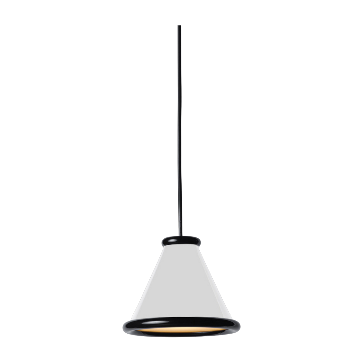Colgante de metal brillant blanco y negro 15cm Belle - Herstal