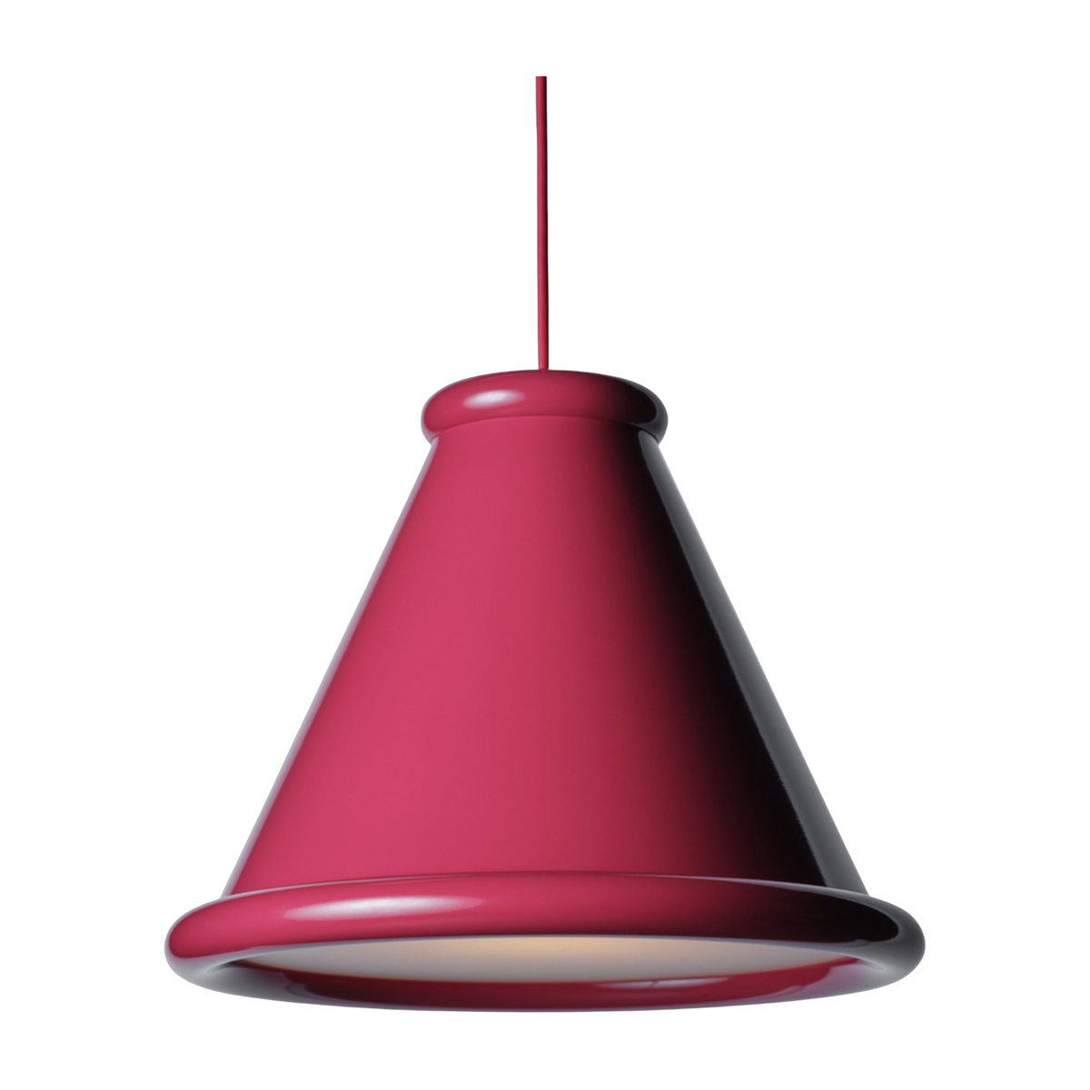 Lámpara colgante de metal rojo violeta 36cm Belle - Herstal