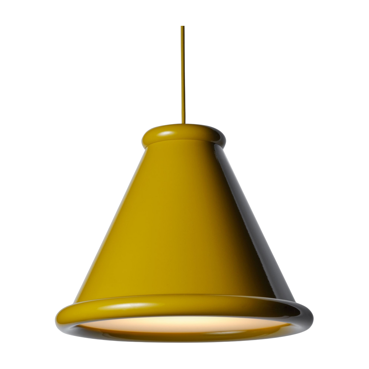 Lámpara de suspensión de metal amarillo miel 36cm Belle - Herstal
