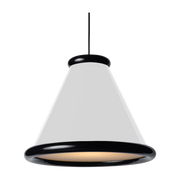 Suspension en métal brillant blanc et noir 36cm Belle - Herstal