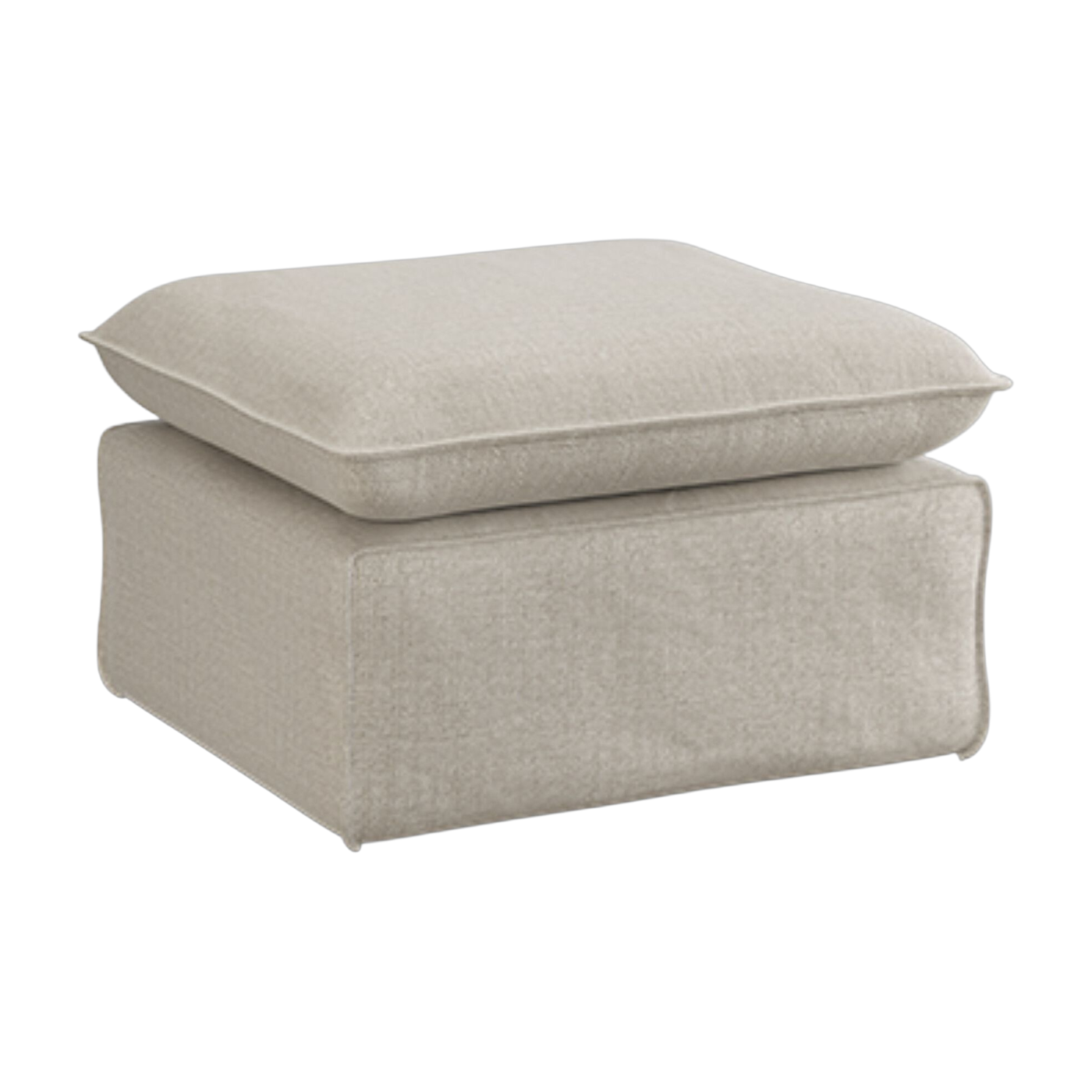 Pouf in tessuto avorio puro - HKLIVING