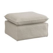 Pouf aus Stoff in reinem Elfenbein -. HKLIVING