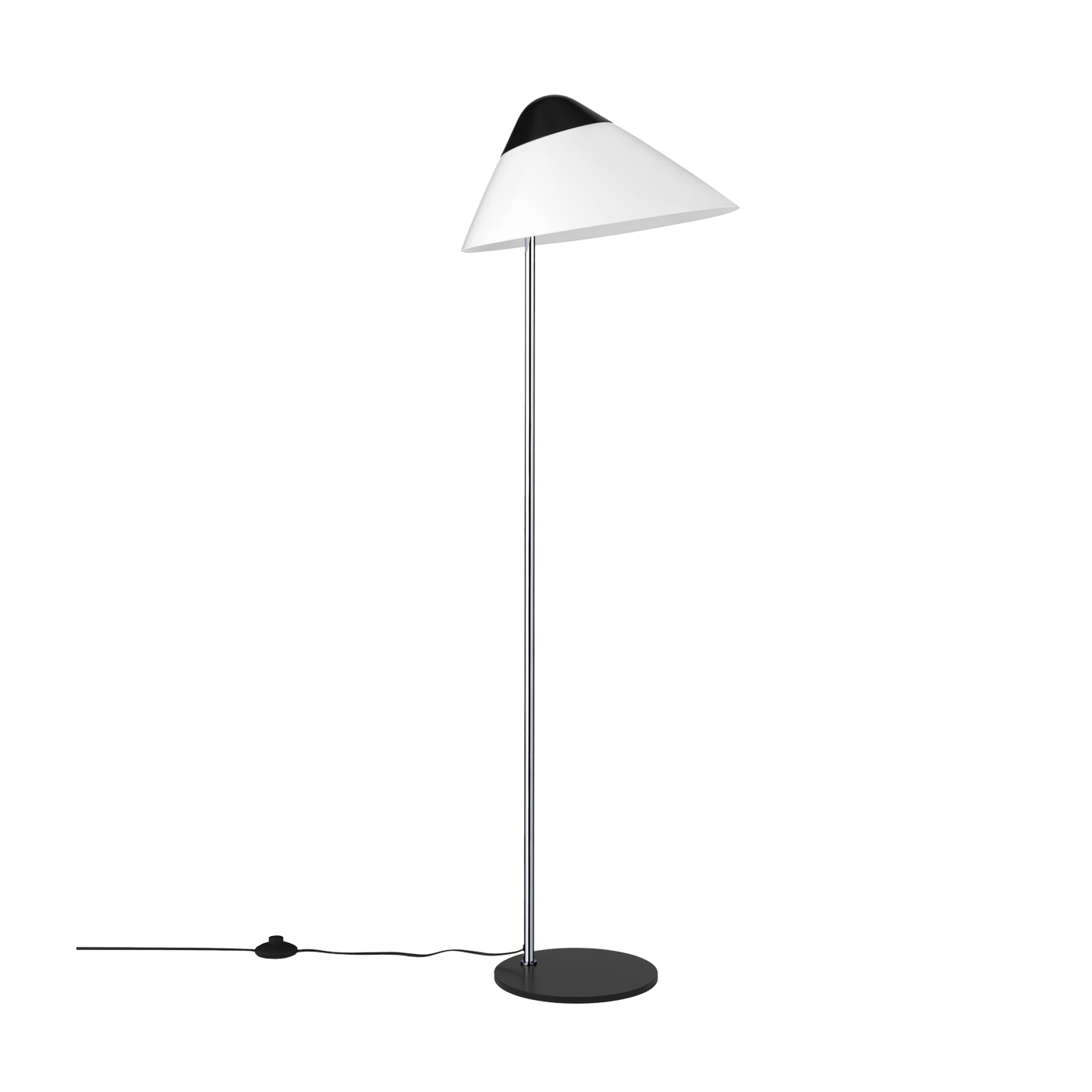 Steel and chrome floor lamp 136cm HJW03 Opala - Carl Hansen & Søn