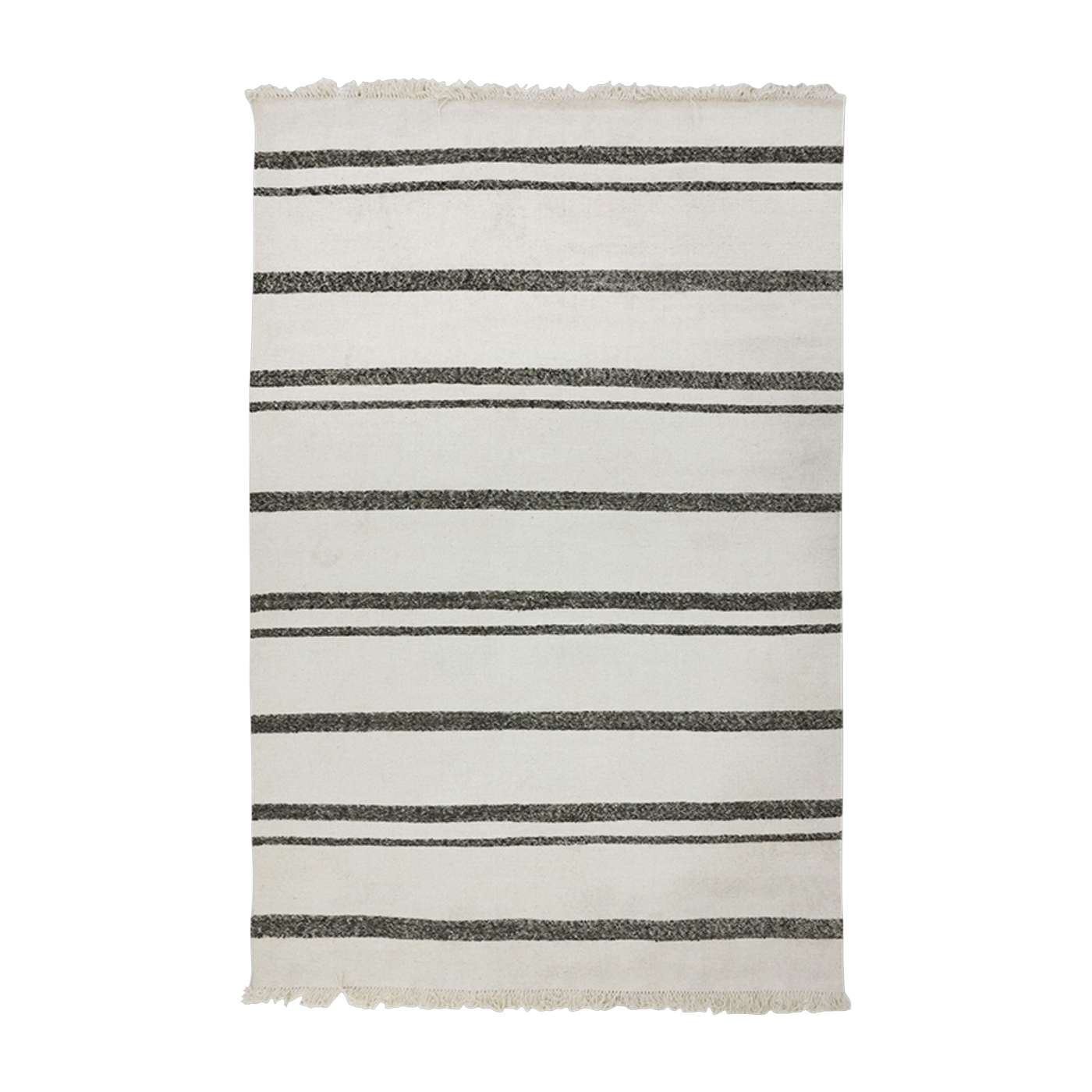 Striped Woolen Kelim Cream (200X300Cm) - HKLIVING