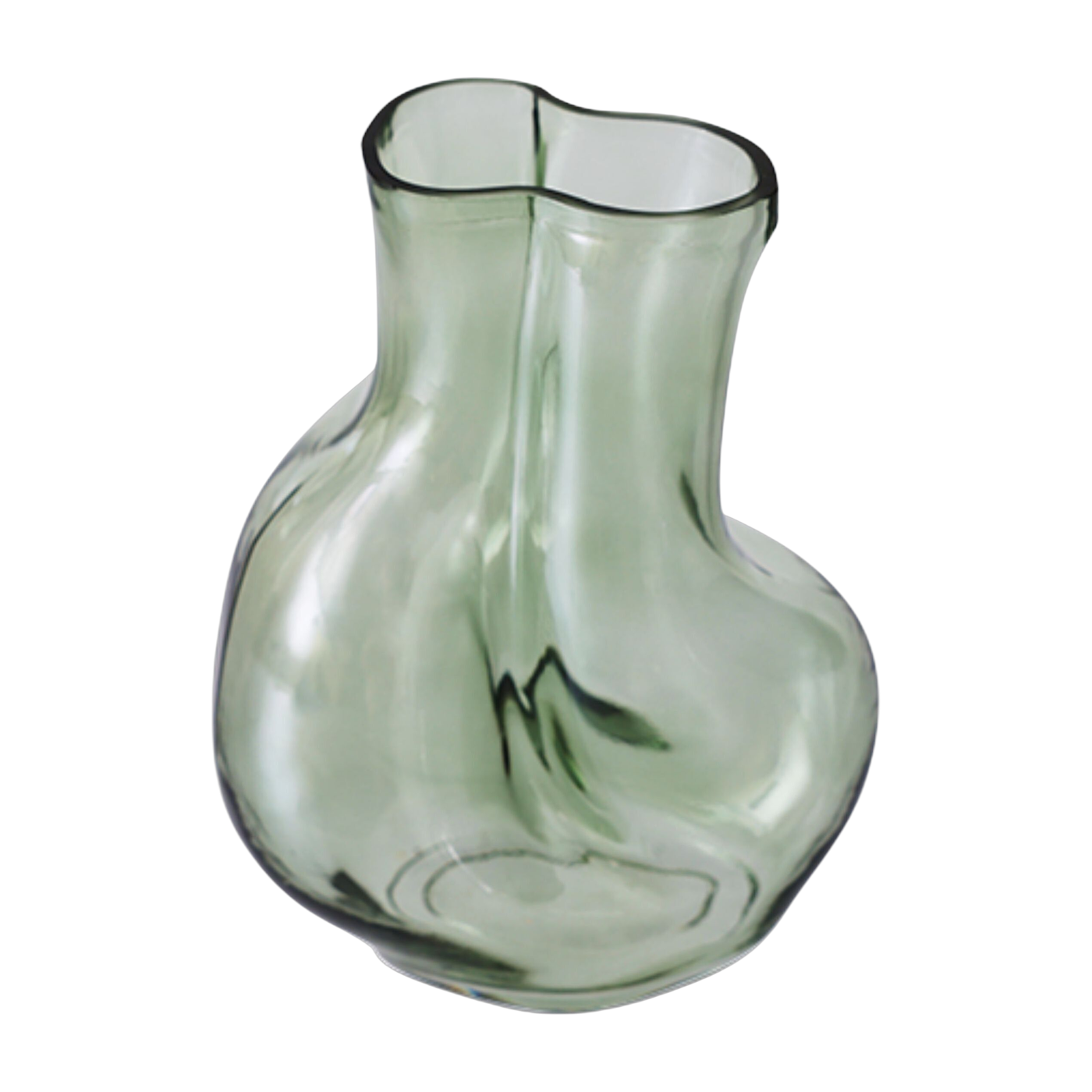Gleam Glass Vase Olive - HKLIVING
