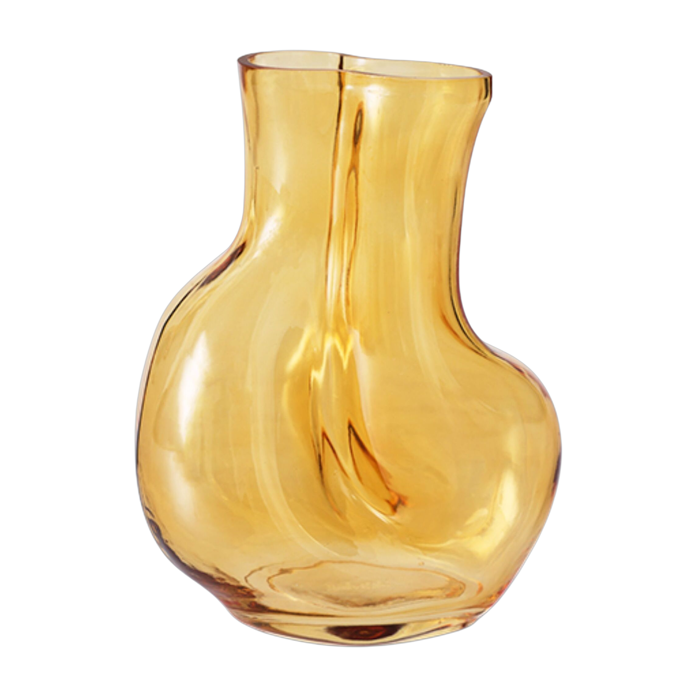 Gleam Glass Vase Amber - HKLIVING