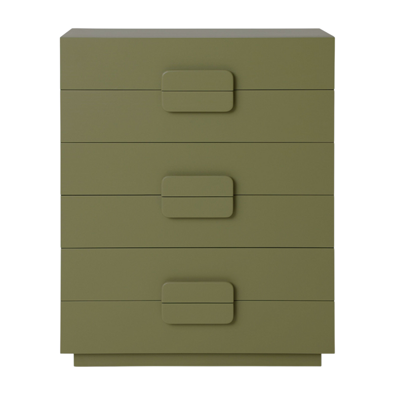 Armoire à tiroirs spacieuse vert armée HKLIVING