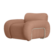Arc Lounge Fauteuil Frame Sand Linen Dusty Rose - HKLIVING