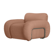 Arc Lounge Sessel Frame Ash Linen Dusty Rose -. HKLIVING