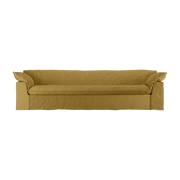 Canapé 305cm en lin ocre brûlé Nomade - HKLIVING