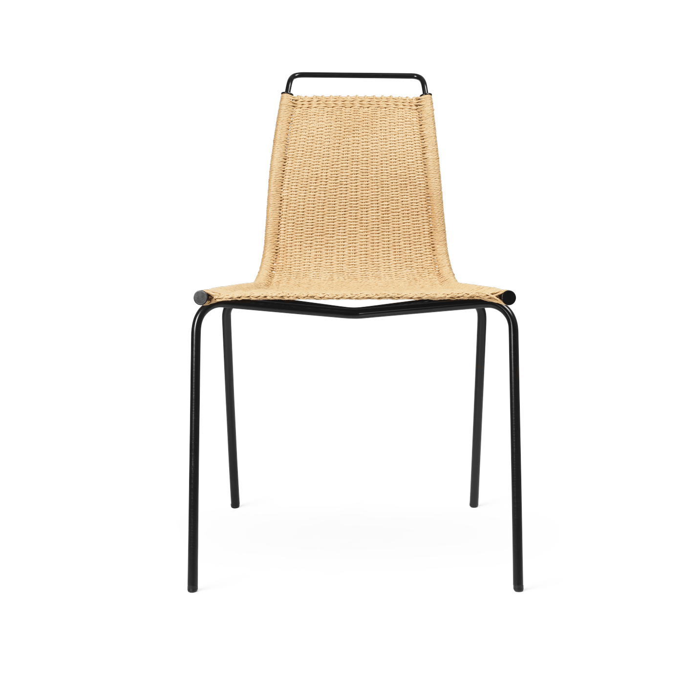 Sedia in faggio intrecciata con struttura nera 77cm PK1 - Carl Hansen & Søn
