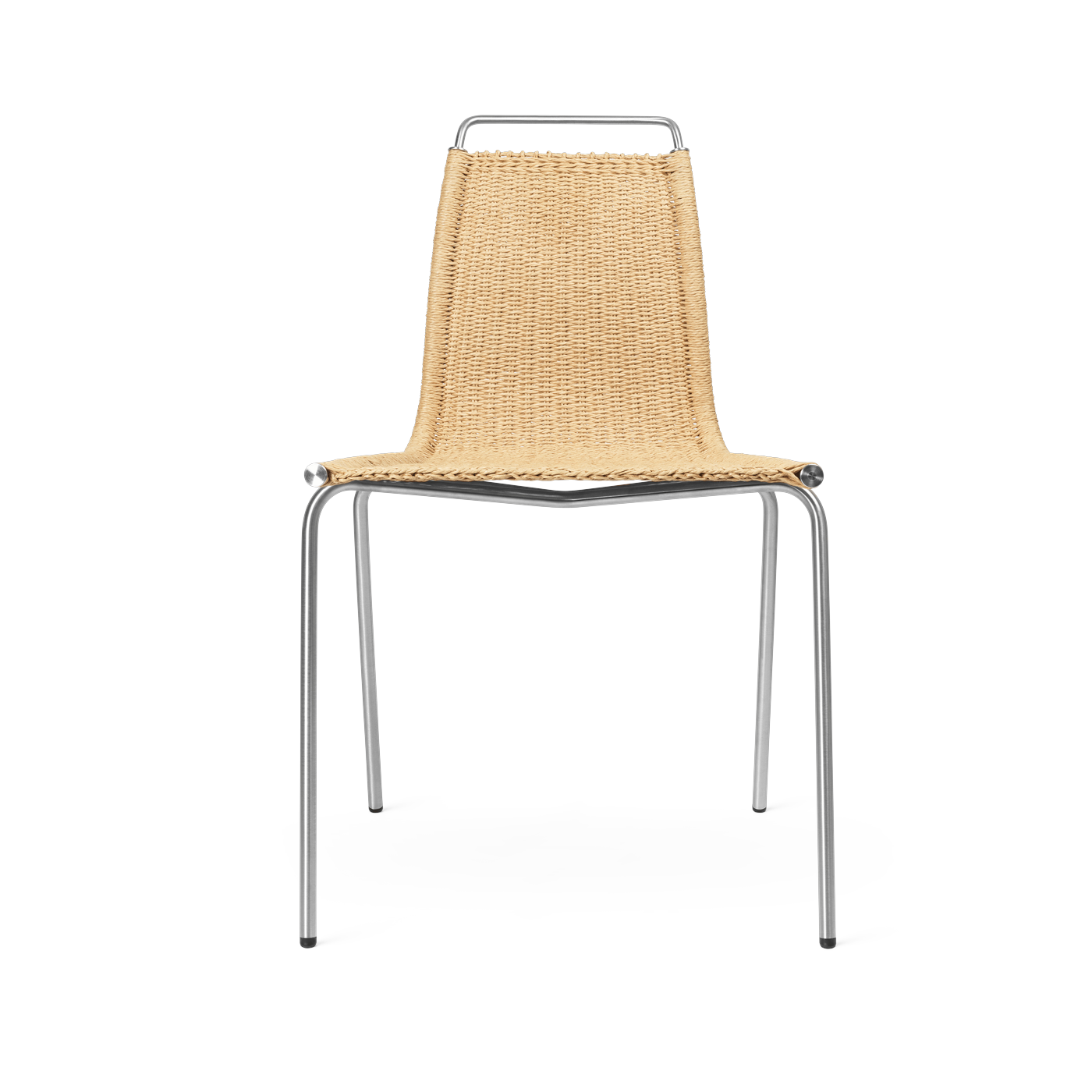 Sedia PK1 77cm in faggio intrecciato con struttura in acciaio - Poul Kjærholm Carl Hansen & Søn
