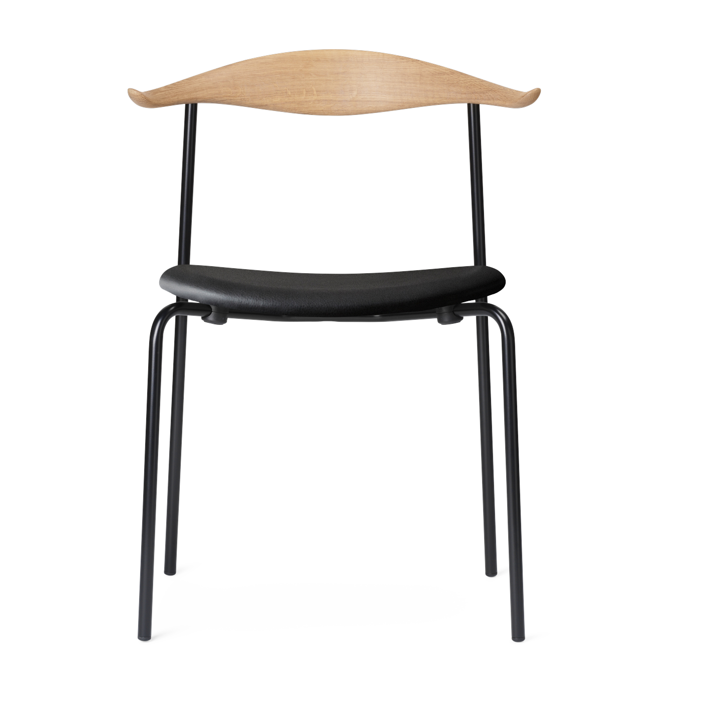 Sedia in rovere oliato e acciaio nero con sedile remix 301 76, 5 cm CH88P - Carl Hansen & Søn