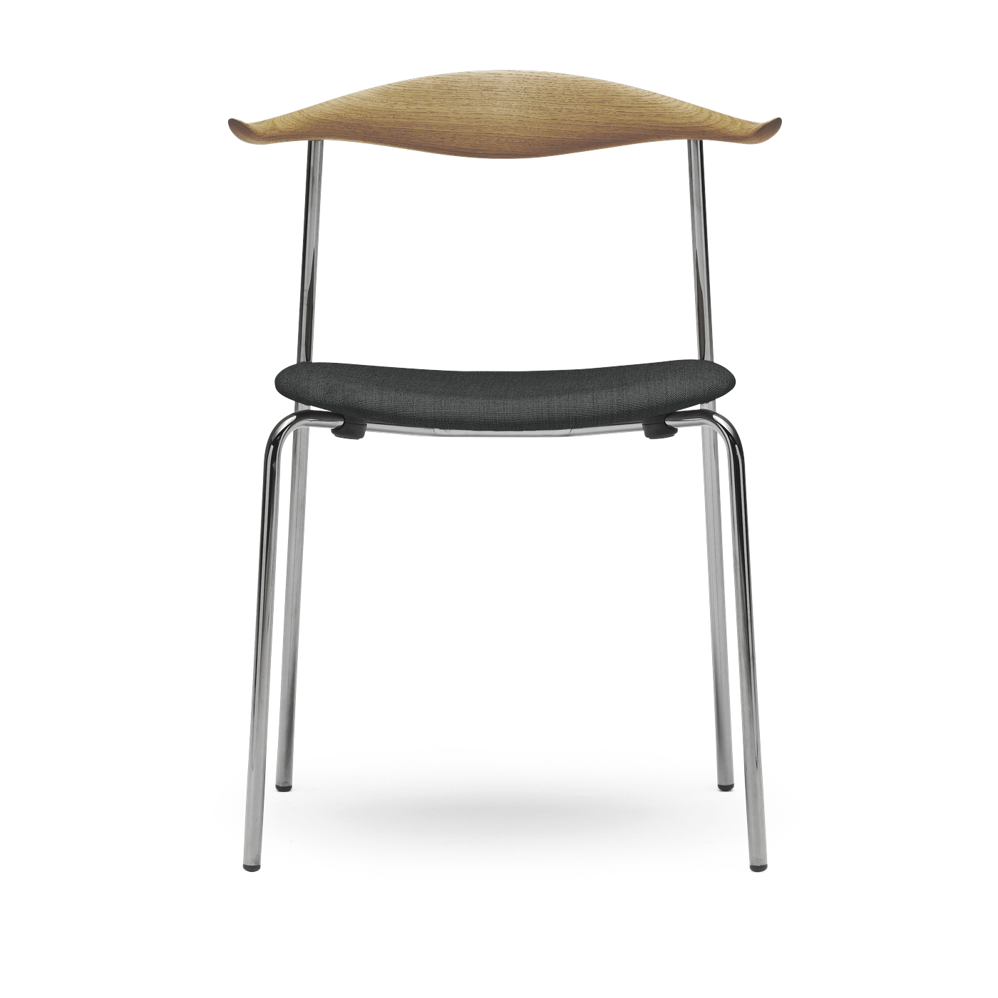 Sedia in rovere oliato e acciaio con seduta remix 173 da 76, 5 cm CH88P - Carl Hansen & Søn