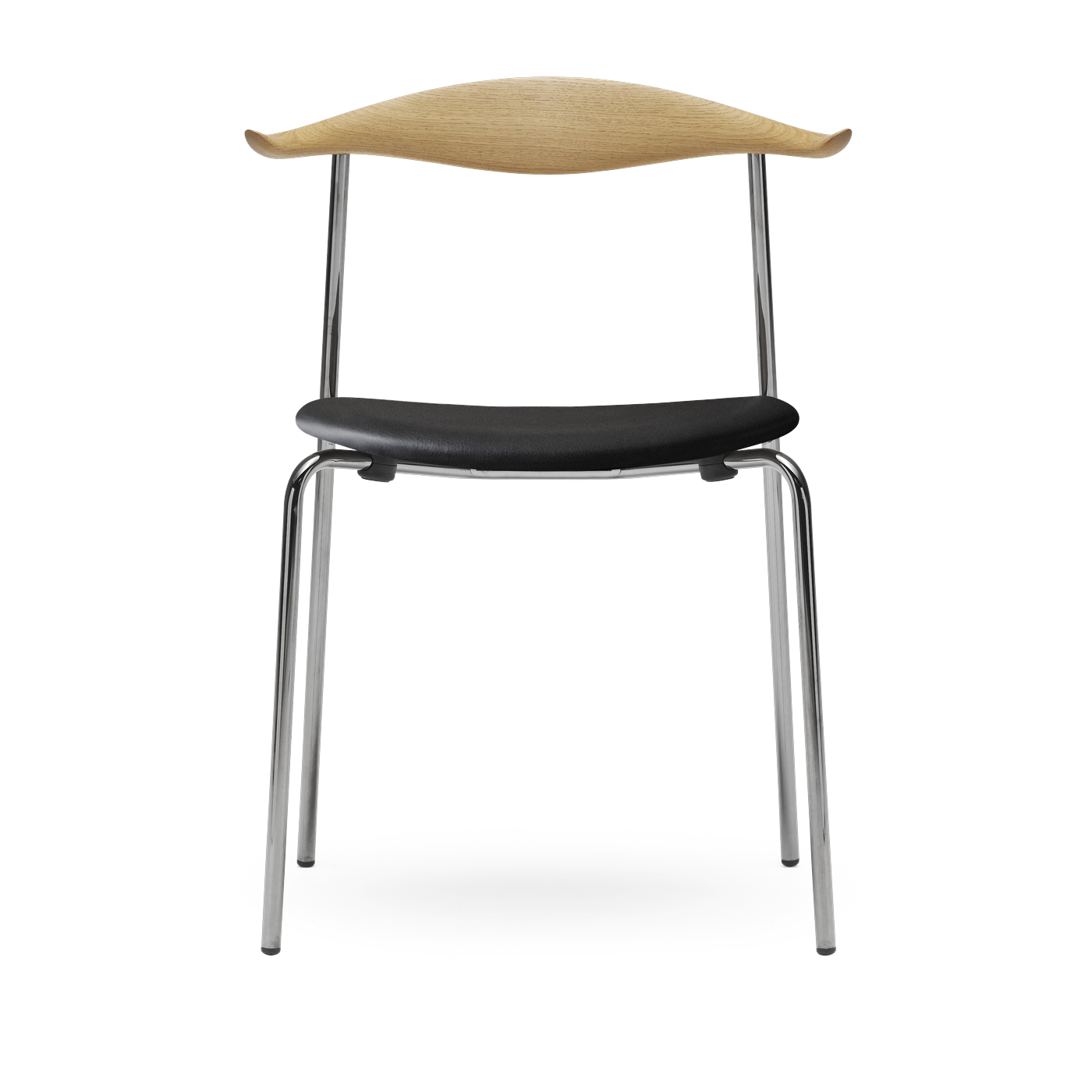 Sedia in rovere oliato e acciaio con seduta remix 301 da 76, 5 cm CH88P - Carl Hansen & Søn