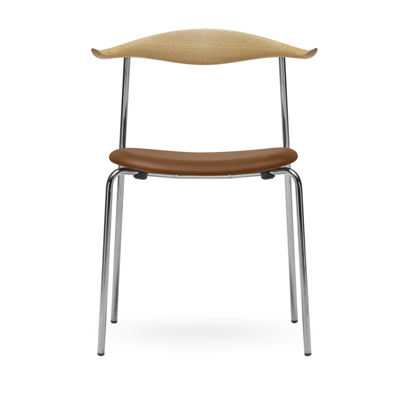 Sedia in rovere oliato e acciaio con seduta remix 307 da 76, 5 cm CH88P - Carl Hansen & Søn