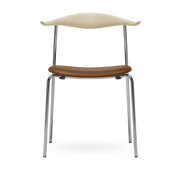 Chaise en chêne savonné et acier avec assise remix 307 76,5cm CH88P - Carl Hansen & Søn