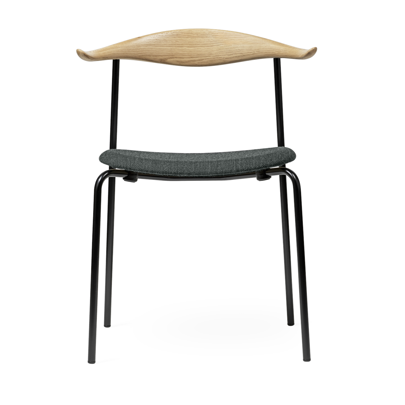Sedia in legno di rovere saponato e acciaio nero con seduta remix 173 76, 5cm CH88P - Carl Hansen & Søn