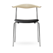Chaise en chêne savonné et acier avec assise remix 301 76,5cm CH88P - Carl Hansen & Søn